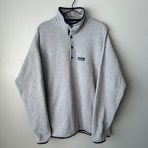 Patagonia Pullover Sweater 4 Snap Men’s XL Gray